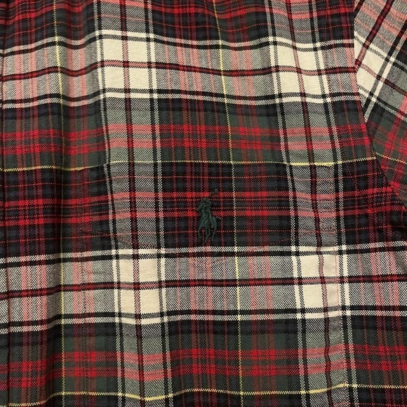 Ralph Lauren Men's Size Small Red Plain Button Down Shirt - Picture 2 of 3